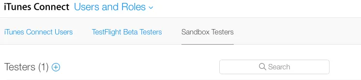 选择"Sandbox Testers"