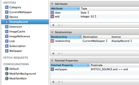 NSPredicate format for the fetched property