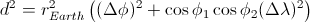 Approximate Haversine formula
