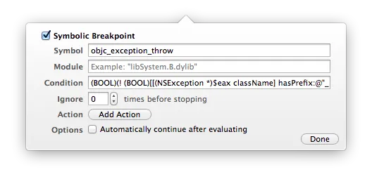 Configuring the Breakpoint