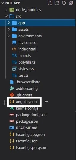 angular.json file