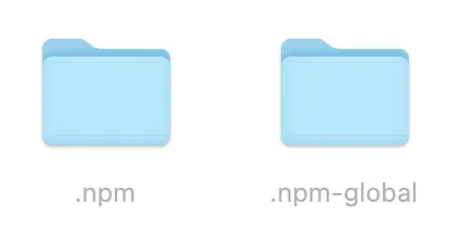 .npm and .npm-global folders in macOS User directory