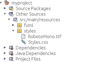 Projects folder structure