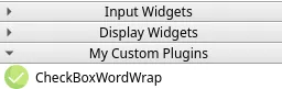 CheckBoxWordWrap plugin