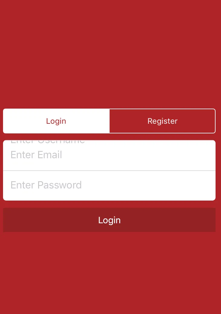 Username Textfield Still Showing when login is toggled