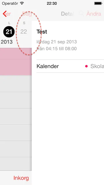 Calendar app iOS7