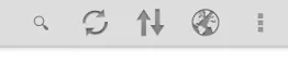 Screenshot of SearchView menu icon size problem
