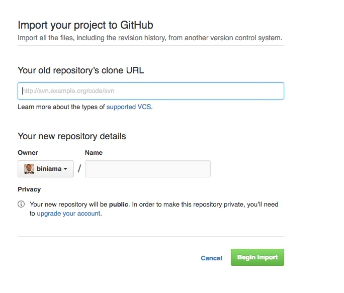 GitHub导入工具截图