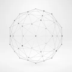 sphere wireframe with dots
