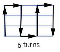 Path with 6 turns