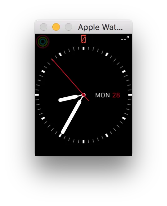 带有已断开连接的 iPhone 模拟器的 Apple Watch 模拟器