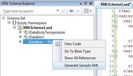 XML Schema Explorer的截图