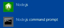 Node applications installed on Windows