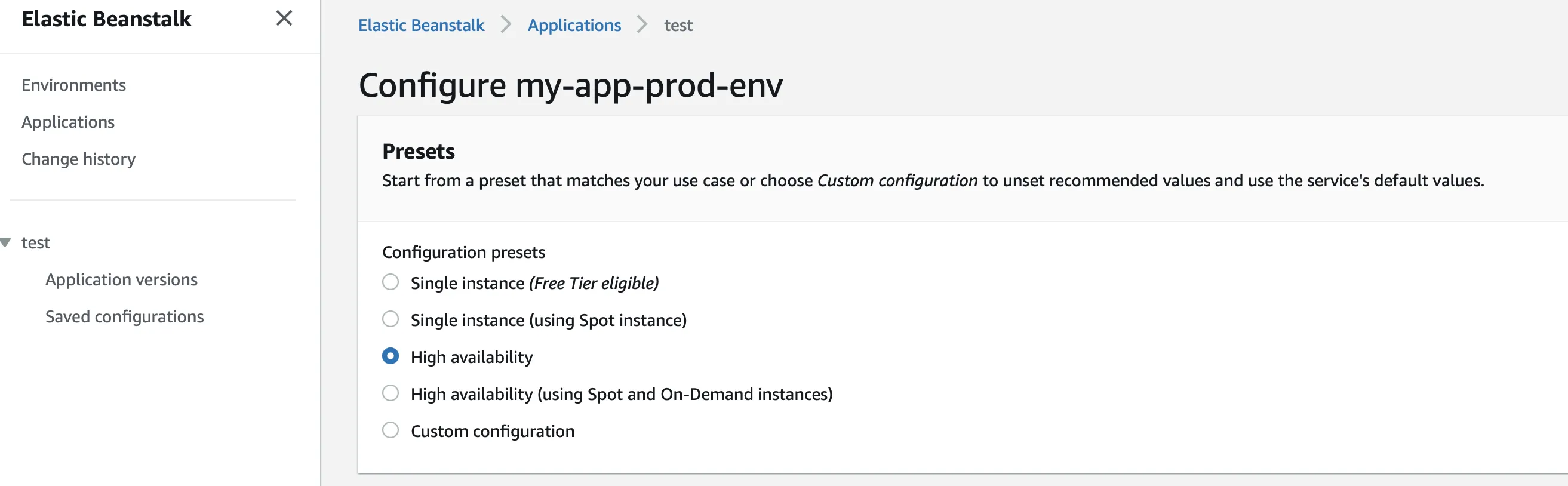 Choose a high availability configuration