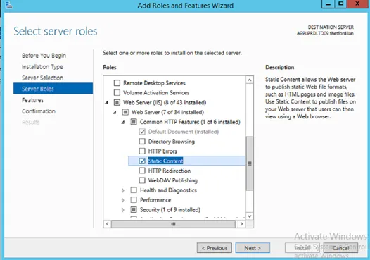 Enabling Static content