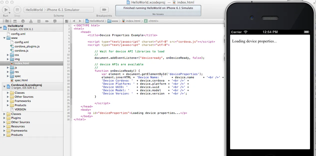 screenhot of xcode and simulator