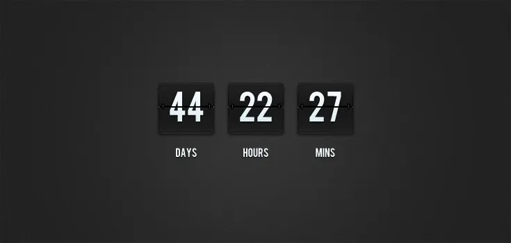 flip-clock PSD