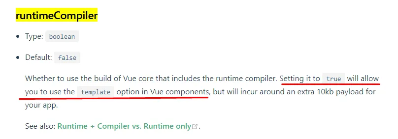 runtimeCompiler