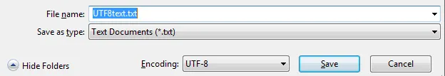 UTF8 file