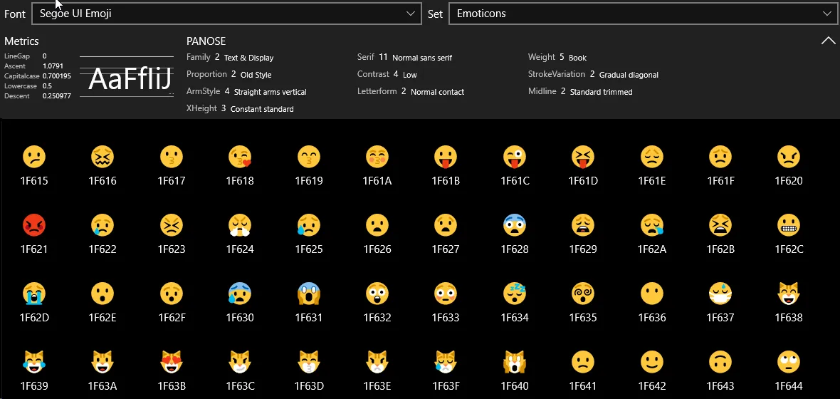 Segoe UI Emoji