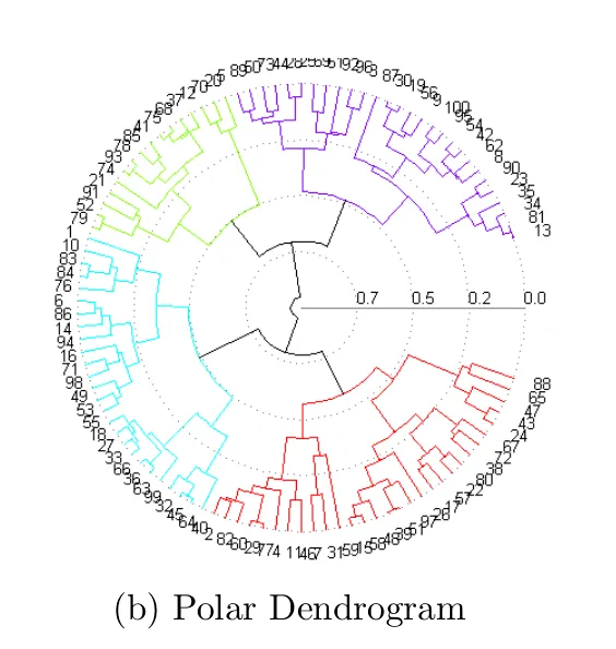 polar dendogram