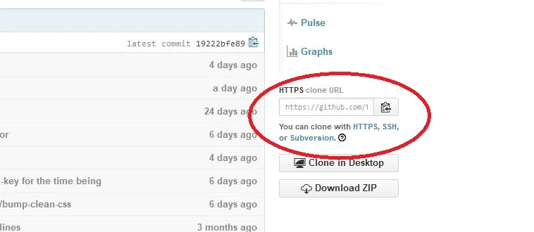 您可以从GitHub获取下载链接 <b>HTTPS克隆URL</b>