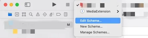 Choose Edit Scheme...