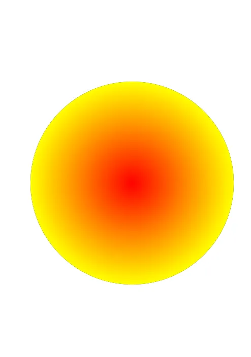 Circle with yellow outer gradient